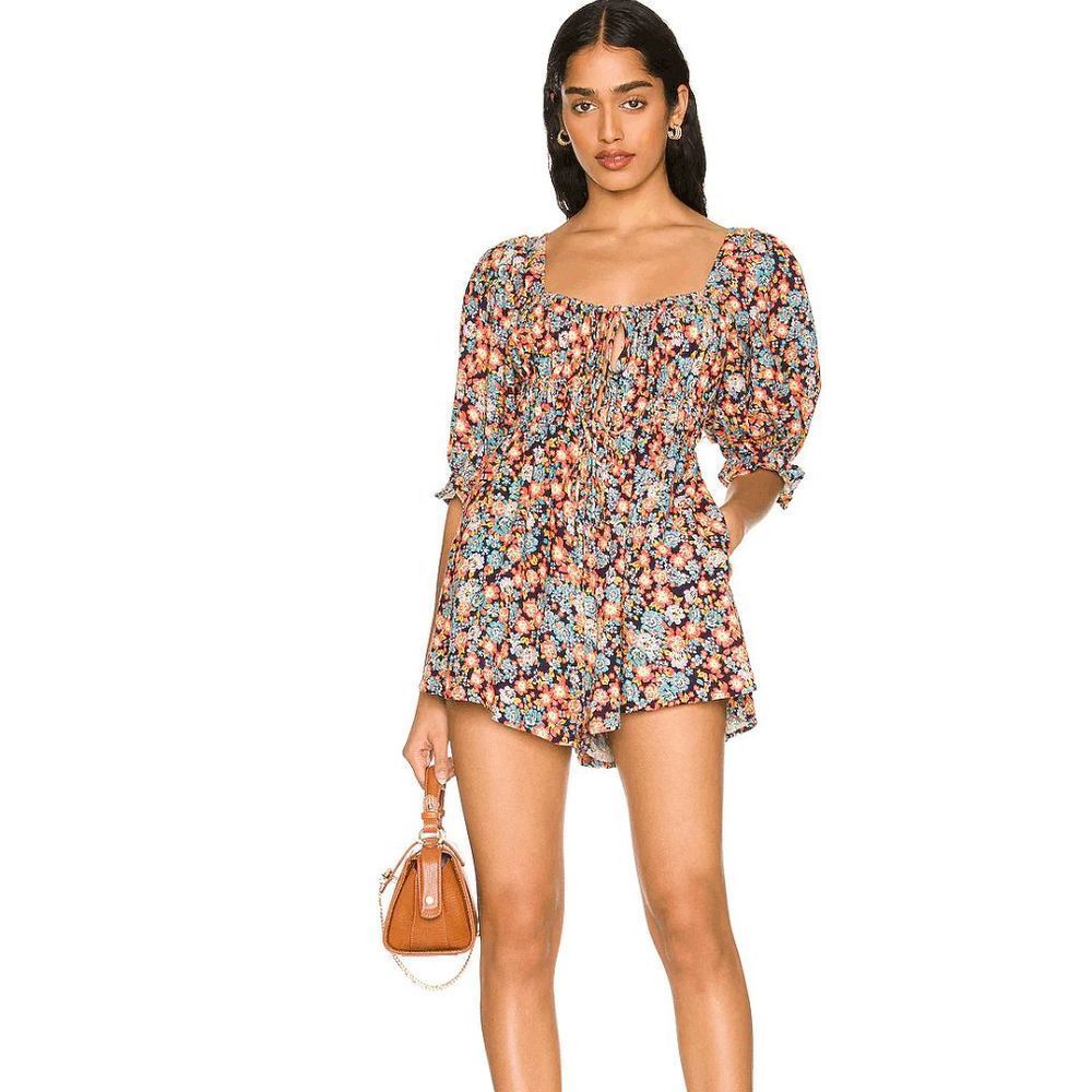 NWT Free People Show Me Love Navy Romper Size XS - Picture 1 of 5